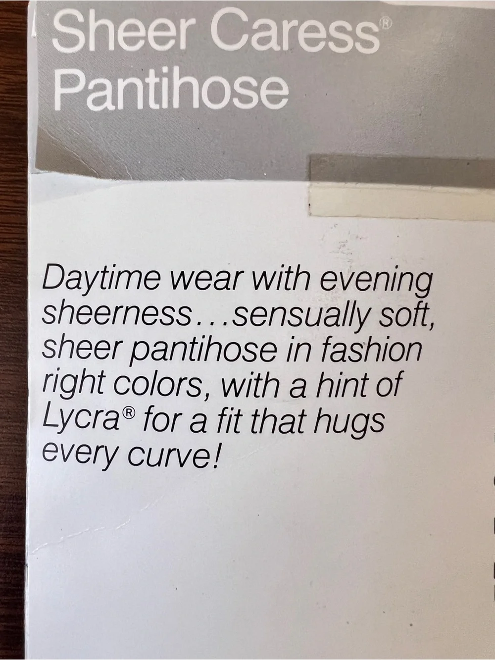 NWT Vintage JC Penney Sheer Caress Pantyhose- Pearl Grey - Size Average